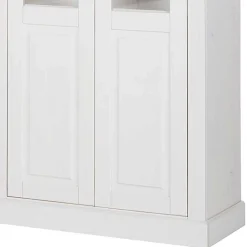 Wohnen Vitrinenschrank in Weiß mit Grau - Lucasario