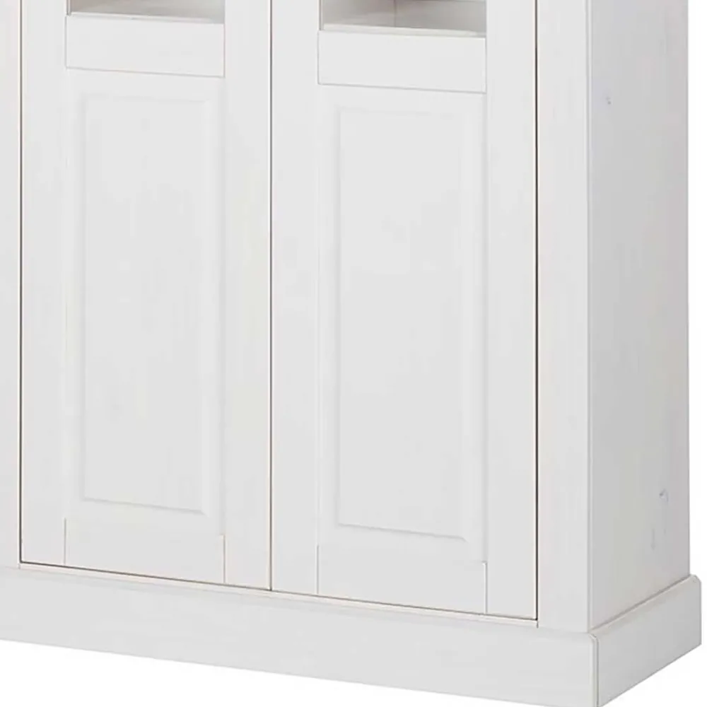 Wohnen Vitrinenschrank in Weiß mit Grau - Lucasario