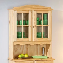 Wohnen Esszimmer-Vitrinen|Esszimmerschränke*Vitrinenschrank Nabrosia im Landhausstil