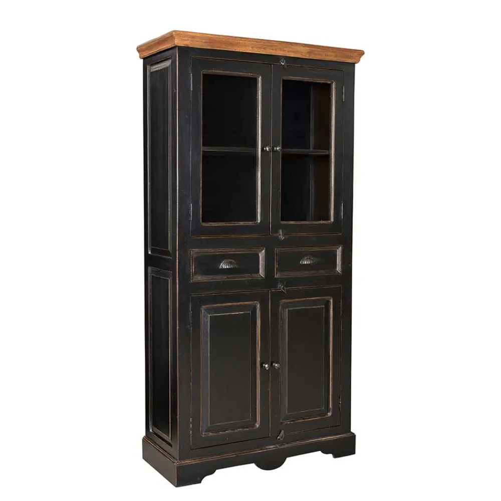 Wohnen Esszimmer-Vitrinen*Vitrinenschrank Sentiments in Schwarz