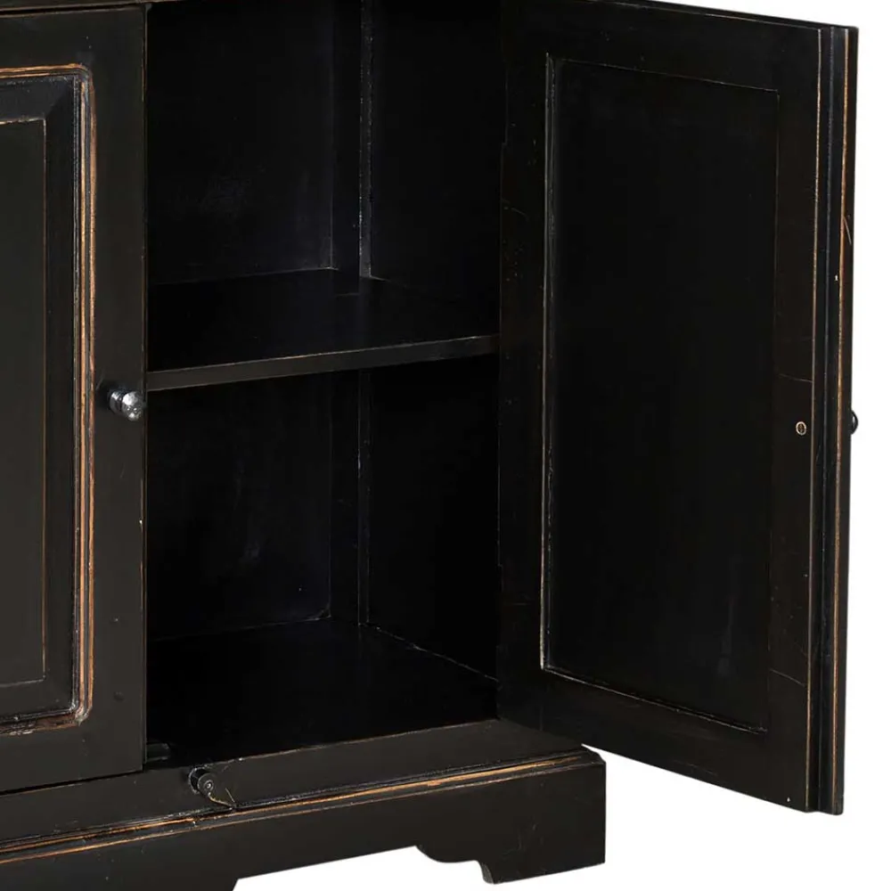 Wohnen Esszimmer-Vitrinen*Vitrinenschrank Sentiments in Schwarz