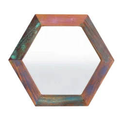 Wohnen Waben Wandspiegel im Shabby Chic - Vosbadus