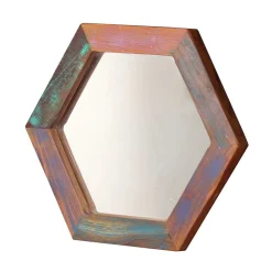 Wohnen Waben Wandspiegel im Shabby Chic - Vosbadus