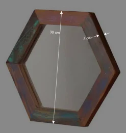 Wohnen Waben Wandspiegel im Shabby Chic - Vosbadus