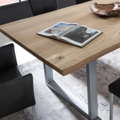 Wohnen Massivholzmöbel|Küchentische*Waldkanten Esstisch aus Wildeiche massiv - Clasina