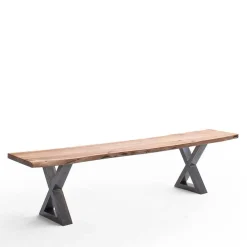 Wohnen Küchenbänke|Esszimmerbänke*Waldkanten Esstischbank in Akazie Natur - Clarina