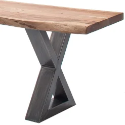 Wohnen Küchenbänke|Esszimmerbänke*Waldkanten Esstischbank in Akazie Natur - Clarina