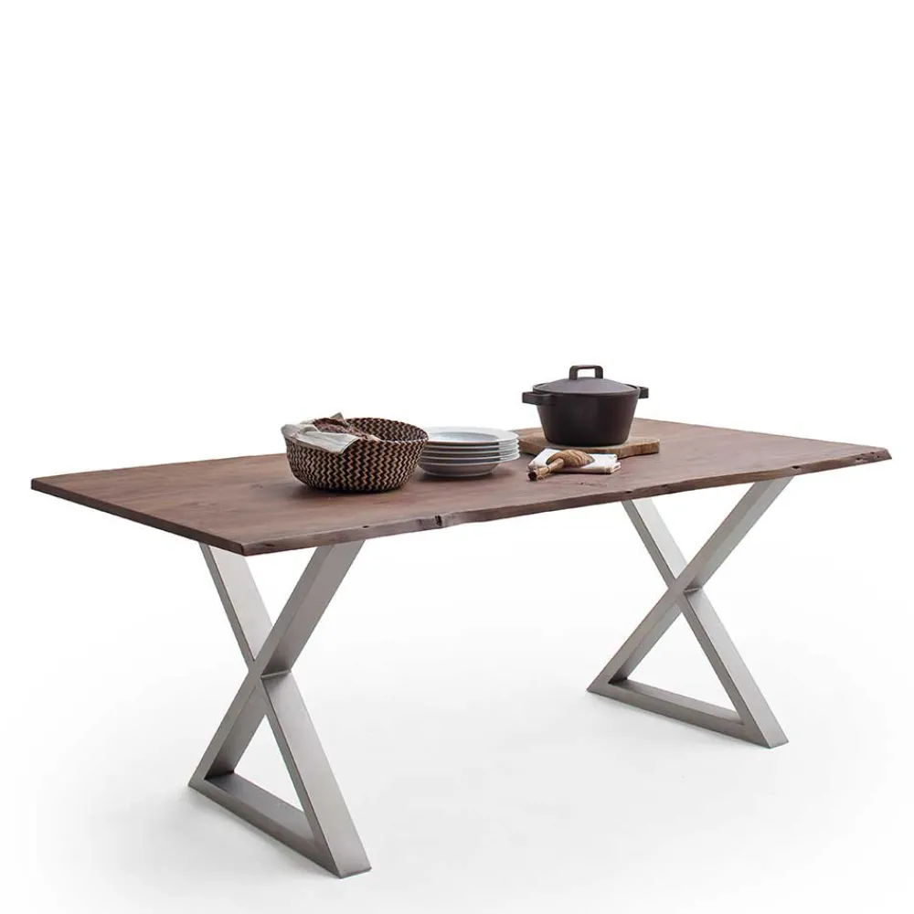 Wohnen Waldkantentisch in Walnuss Braun - Bekunion