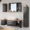 Wohnen Wand Bad Möbel Kombi in Grau - Estregos (sechsteilig)