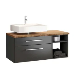 Wohnen Wand Beckenschrank mit Stauraum - Estregos (dreiteilig)