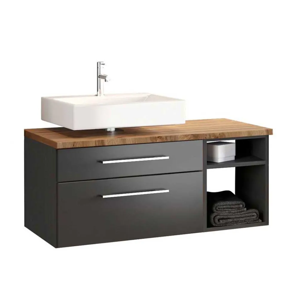 Wohnen Wand Beckenschrank mit Stauraum - Estregos (dreiteilig)