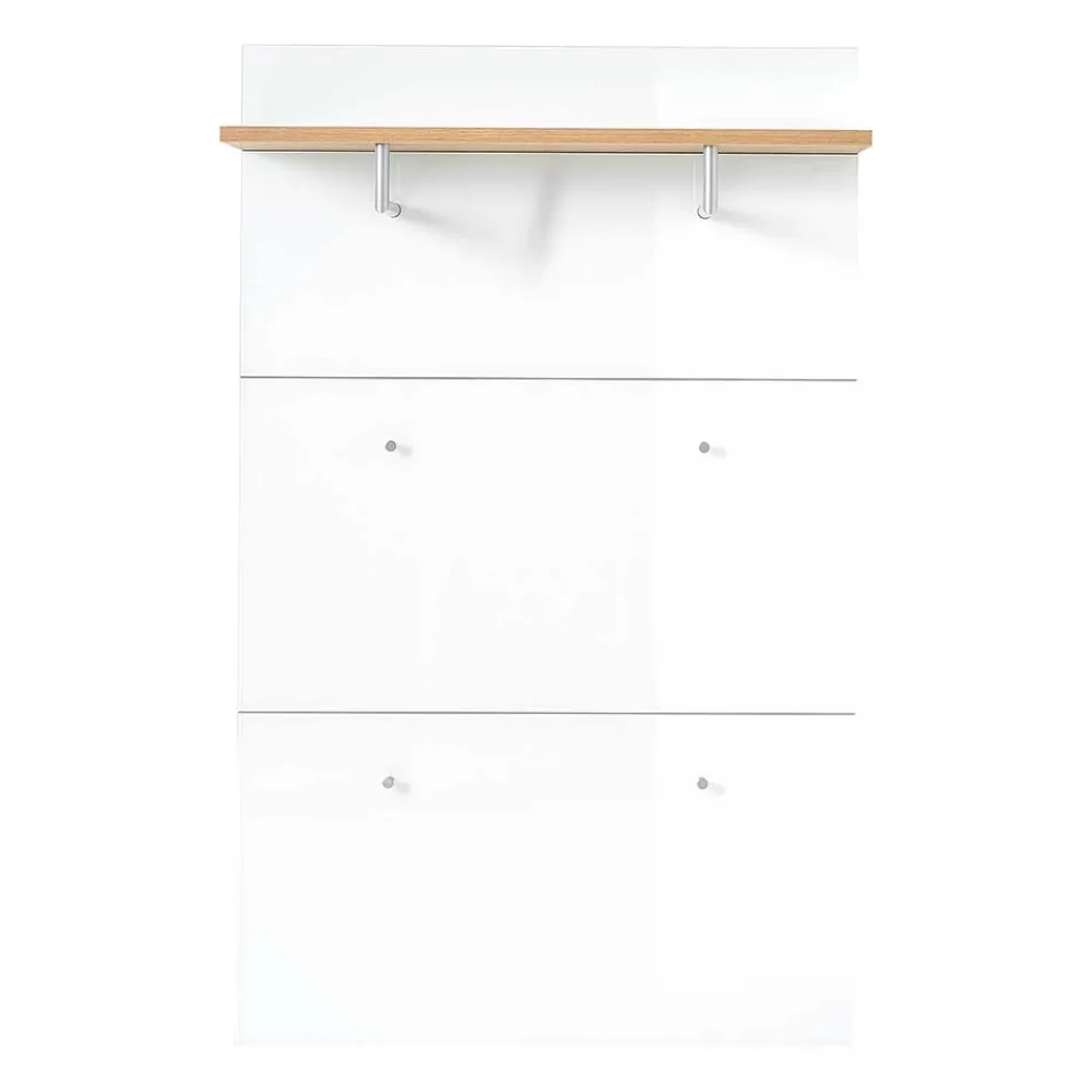 Wohnen Wand Garderobenpaneel in Weiß & Eiche - Reestyl