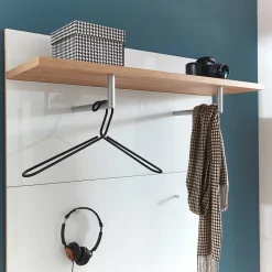 Wohnen Wand Garderobenpaneel in Weiß & Eiche - Reestyl