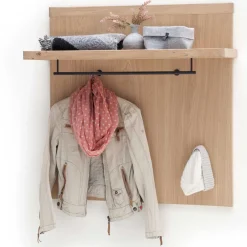 Wohnen Garderoben|Garderoben*Wand Hängegarderobe in Eiche Bianco - Arkadiuz