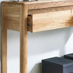 Wohnen Wand Konsolentisch Uvinessa aus Wildeiche massiv geölt