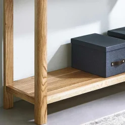 Wohnen Wand Konsolentisch Uvinessa aus Wildeiche massiv geölt