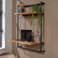 Wohnen Bartische*Wand Schreibtisch mit Baumkanten Platten - Vadimma