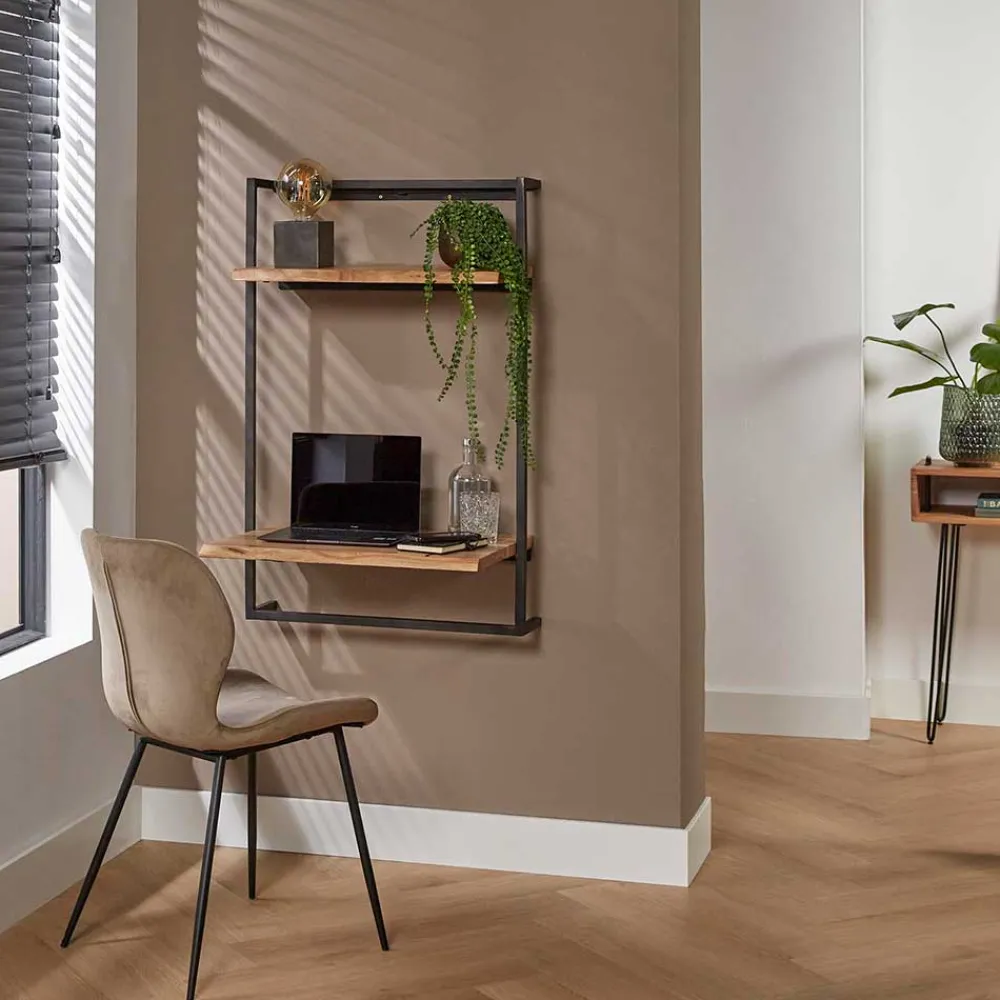 Wohnen Bartische*Wand Schreibtisch mit Baumkanten Platten - Vadimma