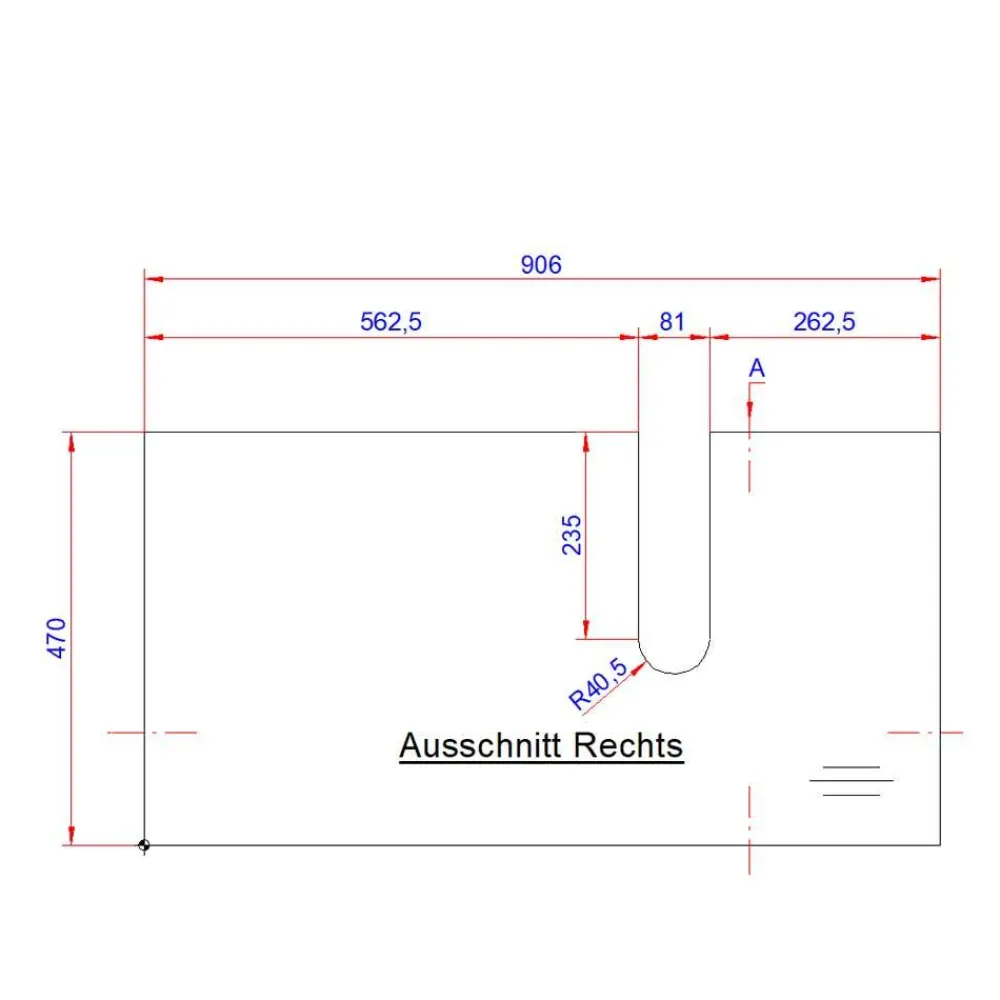 Wohnen Wand Waschbecken Unterschrank 90x41 cm - Estregos