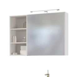 Wohnen Glasmöbel|Badezimmer Komplett*Wand Waschbeckenschrank Set 90cm - Enwicos (dreiteilig)