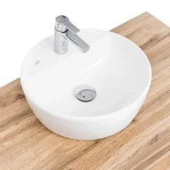 Wohnen Waschtisch|Waschbeckenunterschränke*Wand Waschtisch mit zwei Aufsatz-Waschbecken - Tofias