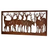 Wohnen Wandbild Hirsch Silhouetten Rost Look - Chadey