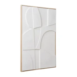 Wohnen Wandbild in Weiß und Holzoptik Natur - Actino