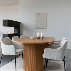 Wohnen Wandbild in Weiß und Holzoptik Natur - Actino