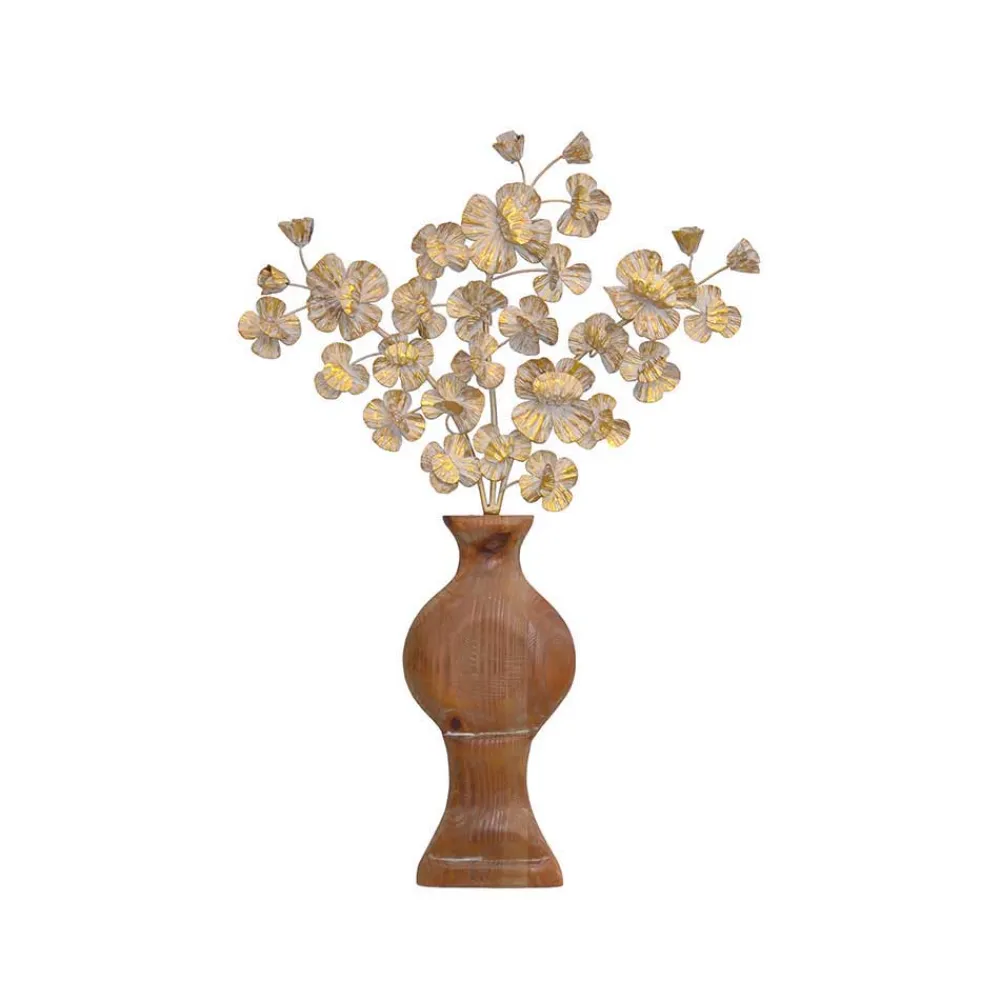 Wohnen Wandbilder*Wandbild Relief Vase mit Zweigen Cava aus Holz