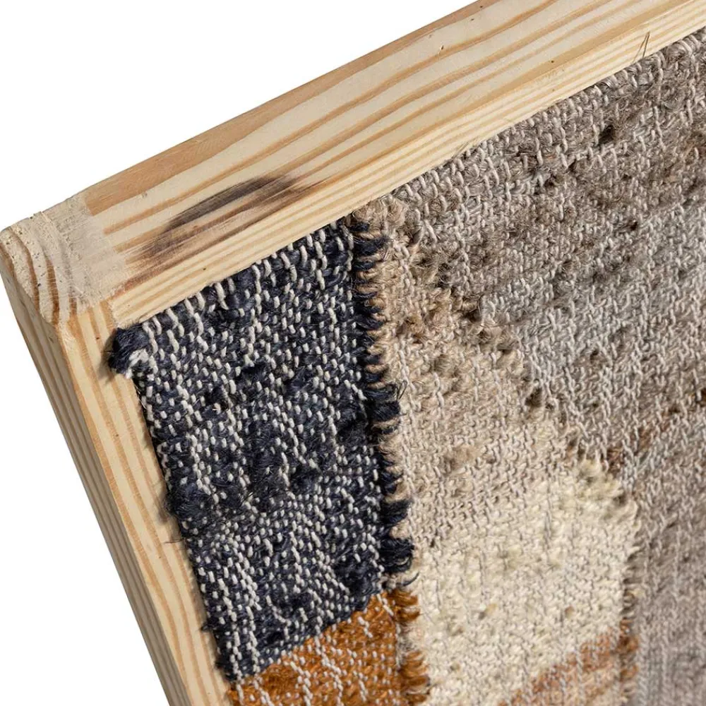 Wohnen Wandbilder aus Jute und Holz - Lachea (2er Set)