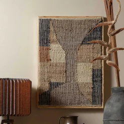 Wohnen Wandbilder aus Jute und Holz - Lachea (2er Set)