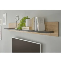 Wohnen Wandboard in Eiche Gold Holzoptik - Hengas