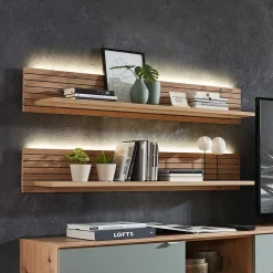 Wohnen Esszimmerregale|Regale*Wandboard in Wildeiche Holzdekor - Astaran