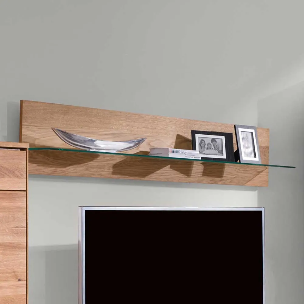 Wohnen Wohnzimmer-Regale|Esszimmerregale*Wandboard mit Glasablage - Sennya