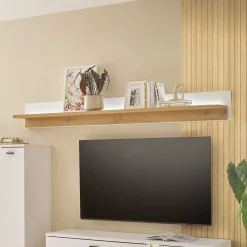 Wohnen Esszimmerregale|Regale*Wandboard mit Licht zweifarbig - Racelyn