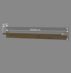 Wohnen Esszimmerregale|Regale*Wandboard mit Licht zweifarbig - Racelyn