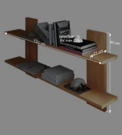 Wohnen Esszimmerregale|Regale*Wandboard Mosniak mit 2 Ablagen