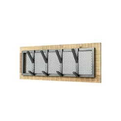 Wohnen Wandgarderobe aus Metall in Schwarzgrau - Askim