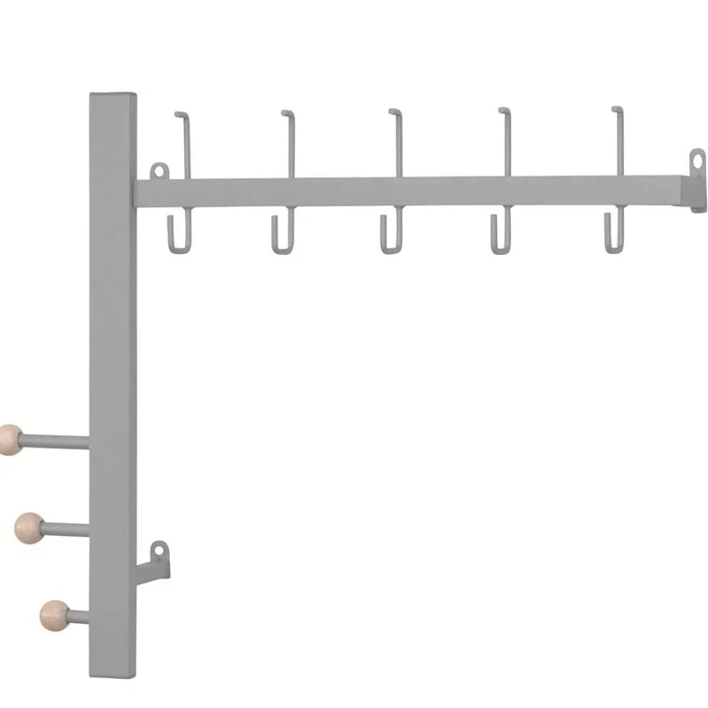 Wohnen Wandgarderobe aus Metall in Alufarben - Kasrinco