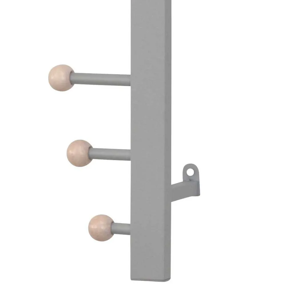 Wohnen Wandgarderobe aus Metall in Alufarben - Kasrinco