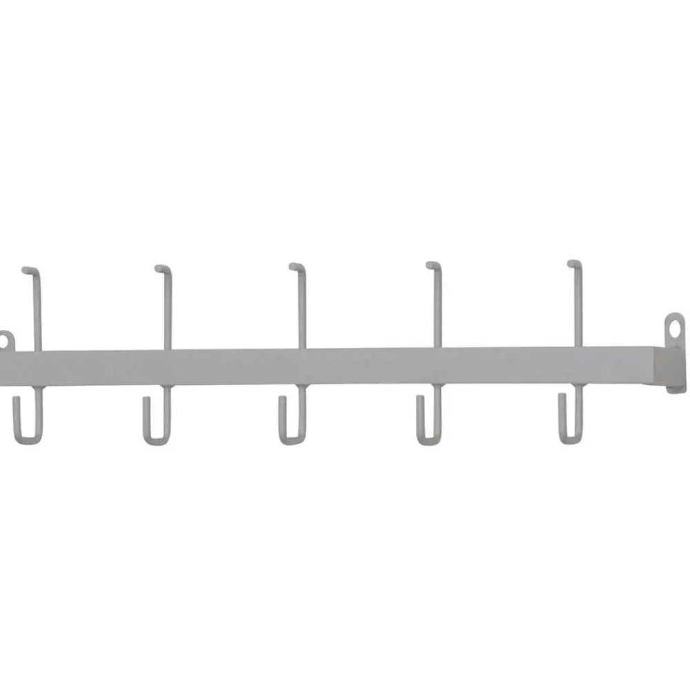Wohnen Wandgarderobe aus Metall in Alufarben - Kasrinco