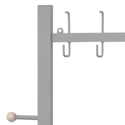 Wohnen Wandgarderobe aus Metall in Alufarben - Kasrinco