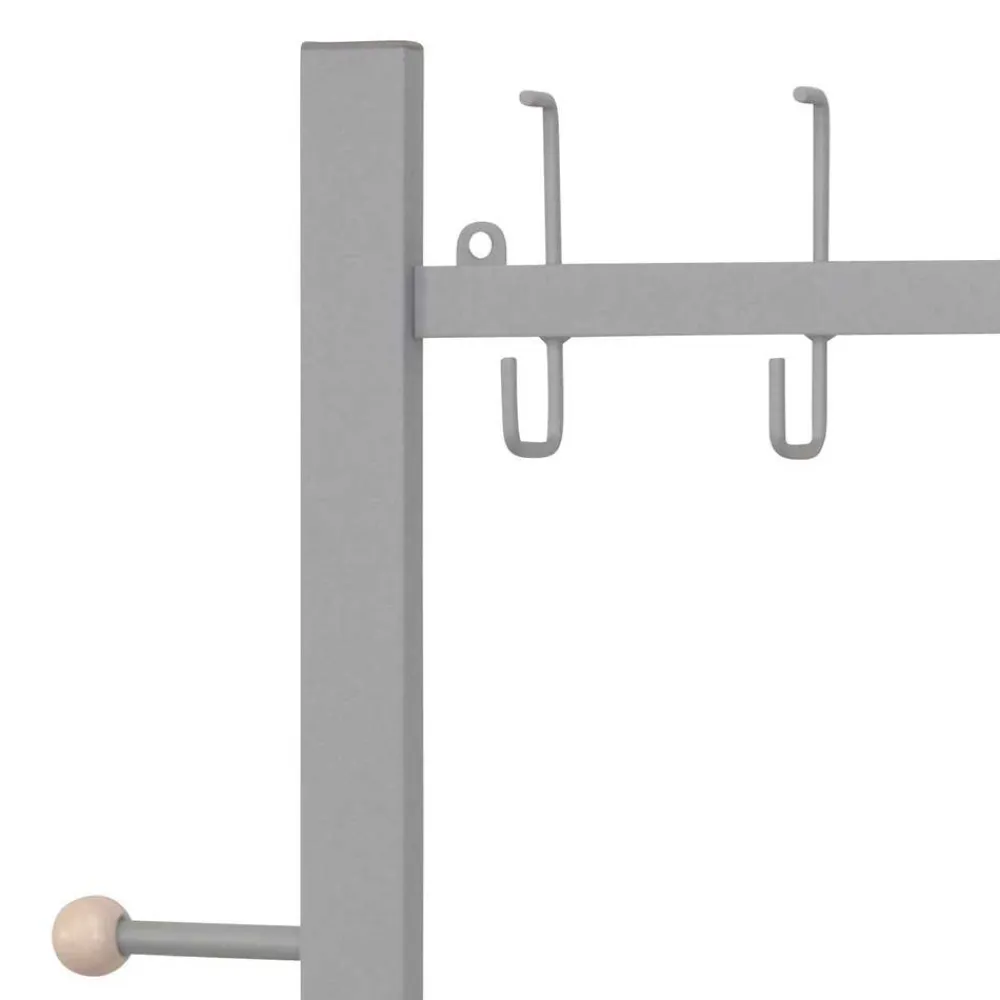 Wohnen Wandgarderobe aus Metall in Alufarben - Kasrinco