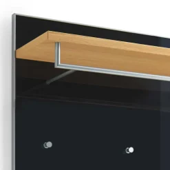 Wohnen Garderoben|Garderoben*Wandgarderobe Lalaika in Anthrazit Glas beschichtet