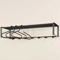 Wohnen Bürogarderoben|Garderoben*Wandgarderobe mit 7 Kleiderhaken & Hutablage - Satroni