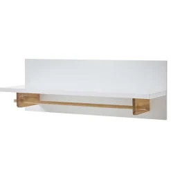 Wohnen Skandinavische Möbel|Garderoben*Wandgarderobe mit Ablageboden & Holzstange - Catia