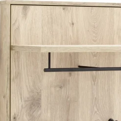 Wohnen Bürogarderoben*Wandgarderobe mit Spiegel in Wildeiche Optik - Vapposia