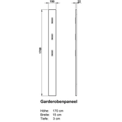 Wohnen Wandgarderobe Vogona in Weiß Hochglanz