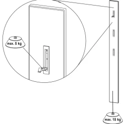 Wohnen Wandgarderobe Vogona in Weiß Hochglanz