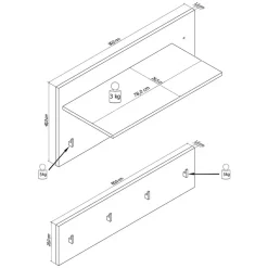 Wohnen Wandgarderoben Kombi modern - Laurela (zweiteilig)